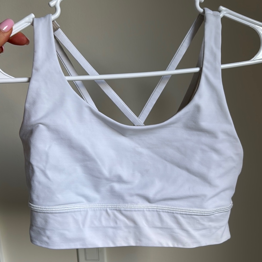 Lululemon White Strappy Sports Bra Intimates